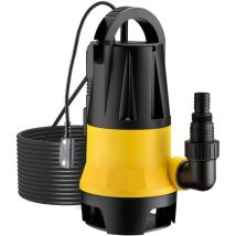 Pompe immergée avec capteur de niveau d'eau – 550 w, 12500 l/h – Refoulement max. 7 m, profondeur max. 7 m – Thermorégulateur – Pompe submersible Eau