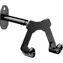 Range-vélo mural pour 1 bicyclette – 398 x 167 x 326-426 mm – Capacité 25 kg – Diamètre de tube max. 55 mm – en Acier, Plastique, Silicone – Rack à