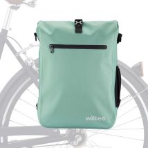 Sacoche sac à dos étanche pour porte-bagages menthe – capacité de 25 l – 600D tpu – avec compartiment pour ordinateur portable – pour vélos et vélos