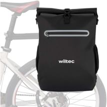 Sacoche sac à dos étanche pour porte-bagages noire – capacité de 20 l – en 600D tpu – avec compartiment pour ordinateur portable – pour vélos et