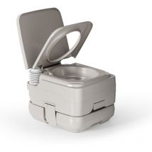 Toilette portable pour camping – 410 x 365 x 300 mm – en hdpe et pp – Capacité de charge 200 kg – Réservoirs 10 litres – wc portatif pour camping