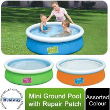 ETT - Bestway Mini Ground Pool for Kids with Repair Patch, 152x38cm, Colour may vary