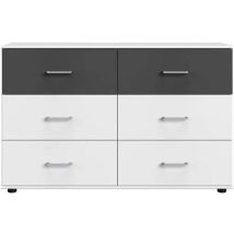 Wimex Rhodes Kommode Weiß Und Grau 130 X 41 Cm
