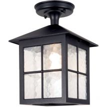 Elstead Winchester - 1 Light Outdoor Ceiling Lantern Black IP43, E27