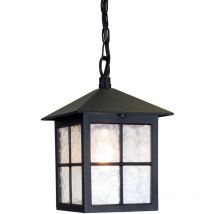 Elstead - Winchester - 1 Light Outdoor Ceiling Chain Lantern Black IP43, E27