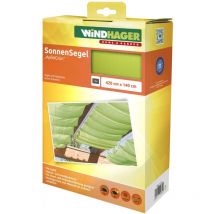 Tenda Vela Parasole per tendicorda, Protezione Solare, pergola o Giardino d'inverno, 420 x 140 cm, Verde Mela, 10882 - Windhager