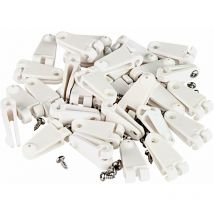 Windhager - Gancio a Botte per Il Fissaggio di Vele da Sole, Tenda da Sole in Corda, 30 Pezzi Set con Viti in Acciaio Inox, 10701