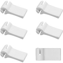 Set di 6 tappi a gancio per il fissaggio delle vele solari bianco - Windhager