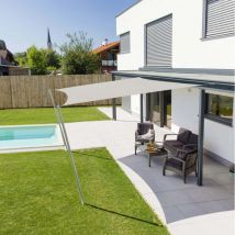 Sonnensegel Cannes 4x4m cream Sonnenschutz UV-Schutz Sonnendach - Windhager