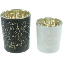 Windlicht 'Black & White', 2er Set FF-770831