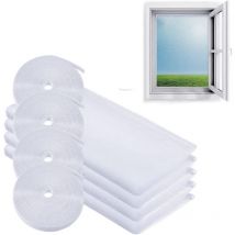 Window Mosquito Net, 130×150cm 4pcs Universal Window Mosquito Net, Mosquito Repellent Mosquito Net with Adhesive Tape, Perforated Fine Mesh Window