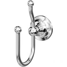 Windsor - 1930 Traditional Polished Chrome Wall Mounted Double Robe Hook