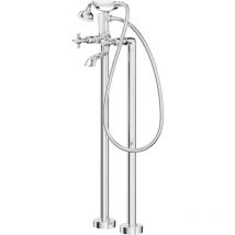 Windsor - Traditional Polished Chrome Freestanding Bath Shower Mixer Tap