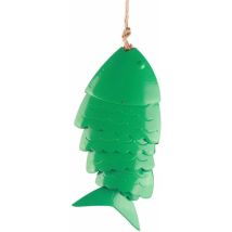 Windspiel In Form Eines Koi-fisches Aus Metall – Farbenfrohe Gartendekoration
