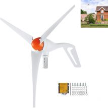 Windturbine, 12v-windturbinen-set Mit Einer Nennwindgeschwindigkeit Von 12 M/s — Geeignet Für Wohnhäuser Und Gärten (800 W, 3 Rotorblätter)