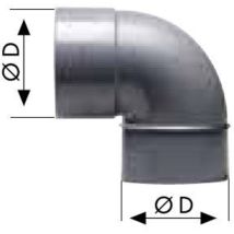 PVC-Ellbogen M - H DE40 90° Rohrzubehör für Sanitär- und Entwässerungssysteme Hochwertiges PVC 200500