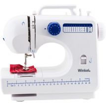 Winkel SW45 Máquina de Coser Mecánica, 12 Puntadas, con led para Iluminar, Blanco y Azul, 30 x 11 x 26 Cm, Algodón