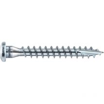 Winkelbeschlagsschraube Panhead 5,0 mm x 25 mm blau verzinkt