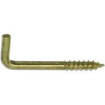 Schraubhaken mit Holzgewinde 2,2x20 mm Wandhaken Bildhaken Stahl vermessingt