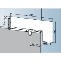 Winkeloberlichtbeschlag Pt 40 Mit Zapfen Ø 15 Mm, Glas 10 Mm, Edelstahl (03.140) Glastürbeschlag - Zubehör Dormakaba