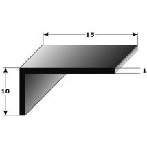 Auer - Winkelprofil 'Alcoba' als Montageprofil / Bauprofil, ungleichschenklig, Silber eloxiert, aus Aluminium-2000-10 mm-15 mm