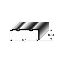 Winkelprofil 'Salerno' / Winkelprofil 24,5 mm Typ: 88/89 (Aluminium eloxiert, gebohrt oder selbstklebend) -silber-800-gebohrt-10 mm