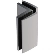 Winkelverbinder Bella, 90° Glas-Glas m. Langloch, Messing verchr. pol.(81083.31)