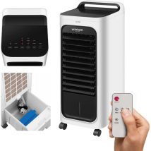 Frost Raffrescatore con Telecomando e Timer Pannello Touch Evaporativo con Ruote Climatizzatore Portatile Acqua e Ghiaccio 80 Watt Tanica da 6 Litri