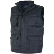 Winter Arbeitsweste 250 g/m² Unisex Blau 3XL – 100 % Polyester, wasserabweisend, 250 g/m² – Robuster Reißverschluss, Handytasche, Innentasche