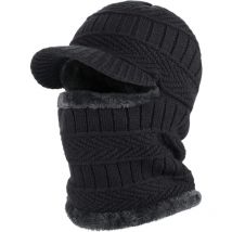 Winter Bonnet Bonnet Balaclava en Tricot avec Cache-Cou Flexible, Masque Unisexe Coupe-Vent Ski Chaud pour Sports de Plein Air