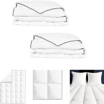 The Living Store Winter-Daunendecke 2 Stk. 140x200 cm - Bettdecken - Weiß