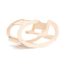 Robincool - Wippe Montessori Método Pikler Waves 78x44x46 cm aus Ökologischem Holz Fördert die Psychomotorische Entwicklung