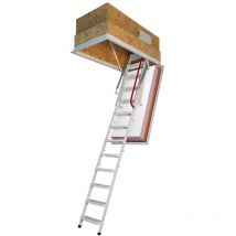 Wippro - Dachbodentreppe Klimatec mit 160mm Wärmedämmung - feuerhemmende Dachlukentreppe 700/1400mm
