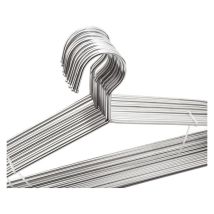 Wire Hangers Lot de 20 cintres en métal solide en acier inoxydable 17,7 pouces