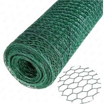 Dayplus - Wire Mesh Fencing Green pvc Coating Waterproof Netting, 0.6M x 50M, Wire Thickness 20 Gauge, Welded Poultry Chicken Rabbit Small Animal