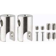 978019 Niedervolt-Seilsystem-Komponente Seilklotz 2er Set Chrom - Paulmann