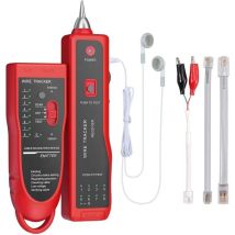 SNQ - Wire Tracker RJ11 RJ45 Finder Ethernet lan Multifonction Toner Tracer Réseau Collation de Câble Téléphone Ligne Testeur de Continuité (Rouge)
