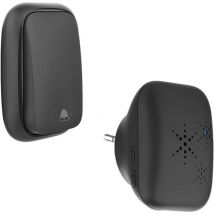 BSR - Tigrezy Wireless Doorbell without Battery Outdoor Waterproof ip 65 Snow Rain Humidity, black