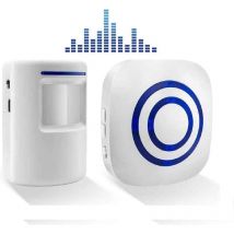 Wireless Doorbell Electric Door Chime Kit with 1 Receiver and 1 pir Motion Detector Sensor Visitor Alert Security Alarm with 38 Melodies at 3 Volume