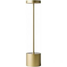 Wireless LED table lamp, small rechargeable metal desk lamp, 2 dimming levels, modern hotel restaurant bedroom