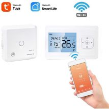 Phasat - Tigrezy Smart Thermostat Wi-Fi Programmable Wireless, with rf Receiver, Wall Mounted on Table, app Style, Voice Control