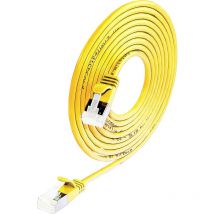 PCE - Wirewin 9120042366931 RJ45 Câble réseau, câble patch cat 6a s/stp 1.00 m jaune 1 pc(s) Y108802