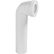 Wirquin - Pipe wc rigide coudée, mâle, longue, à coller pour évacuation toilette 71060101, blanc