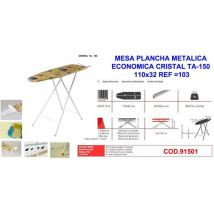 Wirtschaftlicher Metalltisch mit Glas TA-150 – 110 x 32 cm – Sonecol