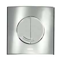 Wisa - Plaque de commande argos wc encastré double touche, chromé brillant