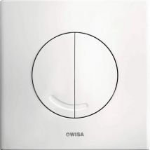 Wisa - Plaque de commande argos 2 touches en abs blanc pour bati support