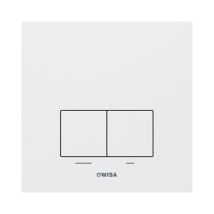 Wisa - Delos Panneau De Commande - Rectangulaire - 16x16x1 - Double Chasse - Aluminium - Blanc Mat