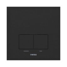 Wisa Delos Plaque De Commande Wc Df Aluminium 16x16cm Noir Mat