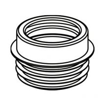 Wisa - Nks collier d'évacuation des toilettes l9cm plastique blanc