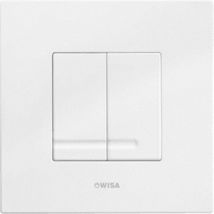 Wisa Panneau De Commande - 16x16 Cm - Carré - Double Chasse - Plastique - Blanc Mat